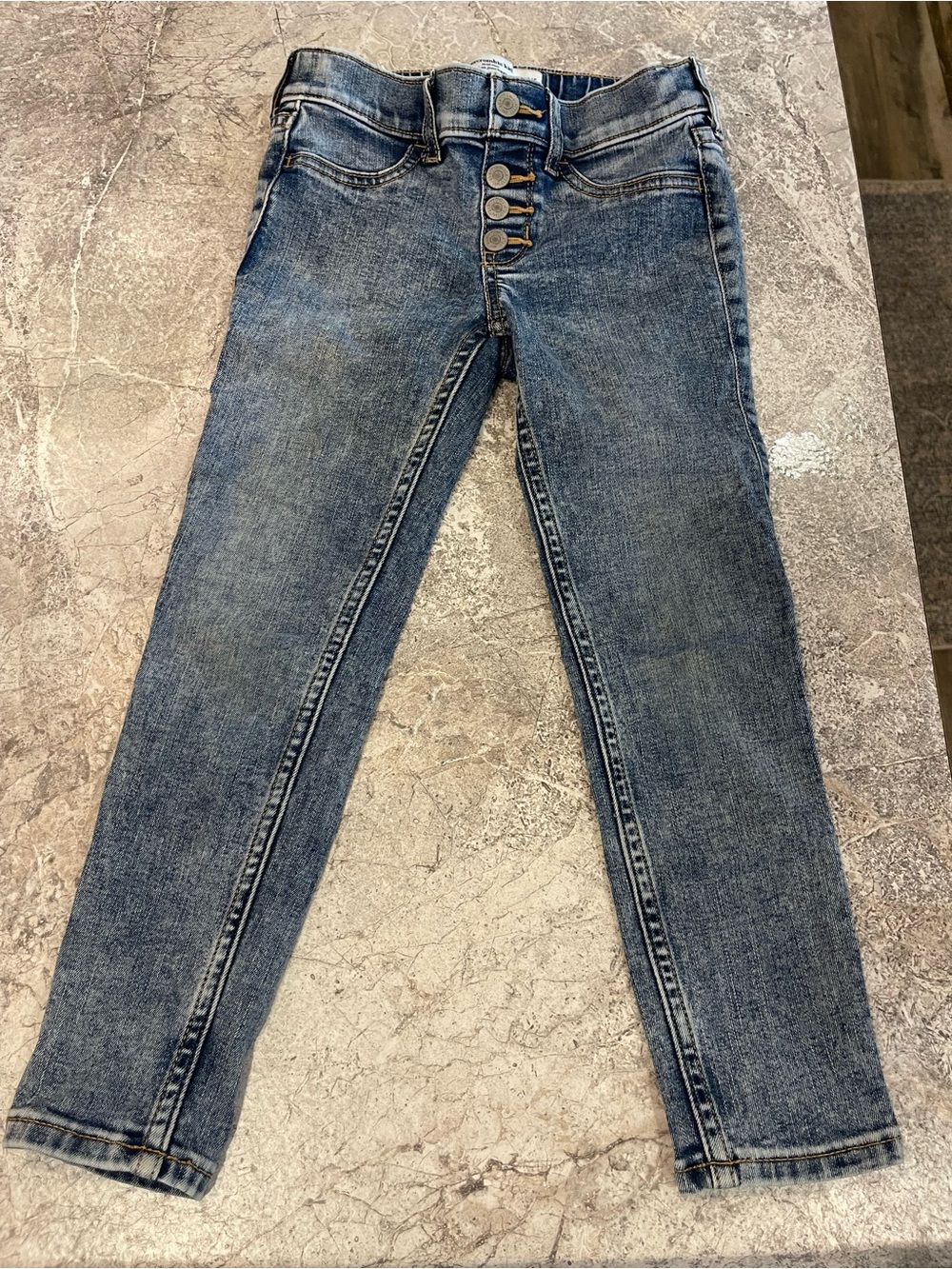 abercrombie kids Skinny Button-Fly Blue Jeans